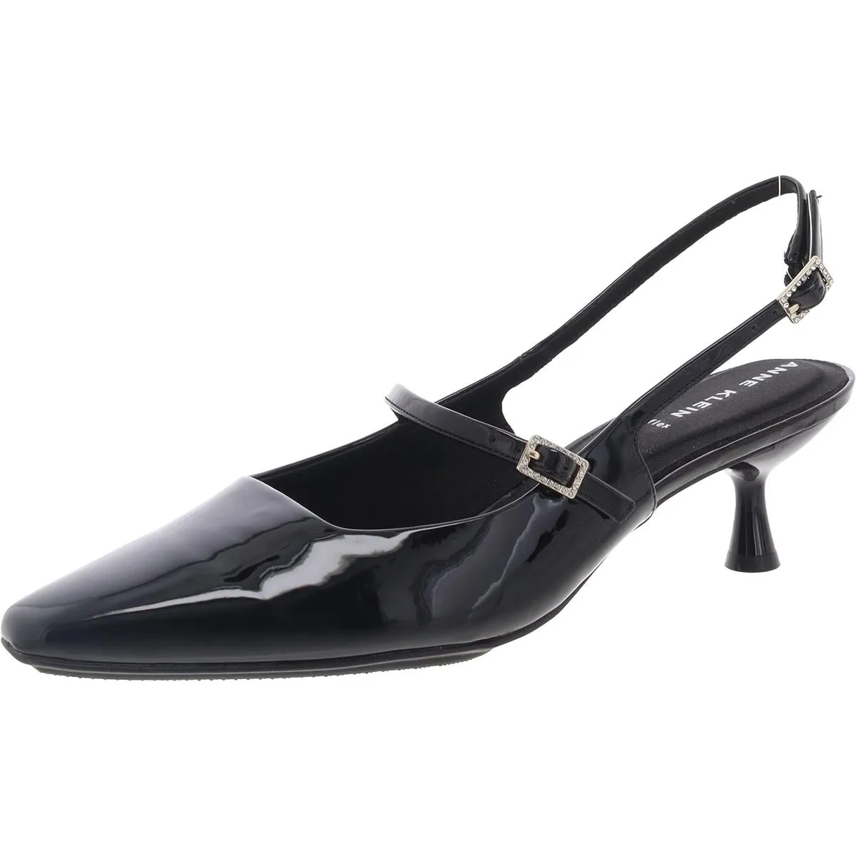 Tyra Womens Patent Mary Jane Slingback Heels