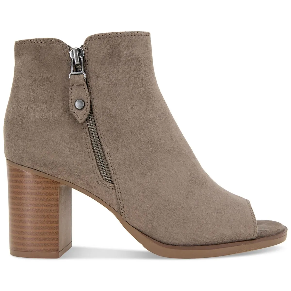Ulianaa Womens Zip Up Peep Toe Booties