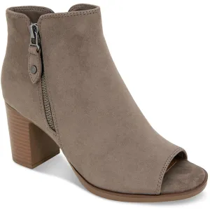 Ulianaa Womens Zip Up Peep Toe Booties
