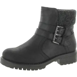Valli Womens Faux Leather Side Zipper Ankle Boots