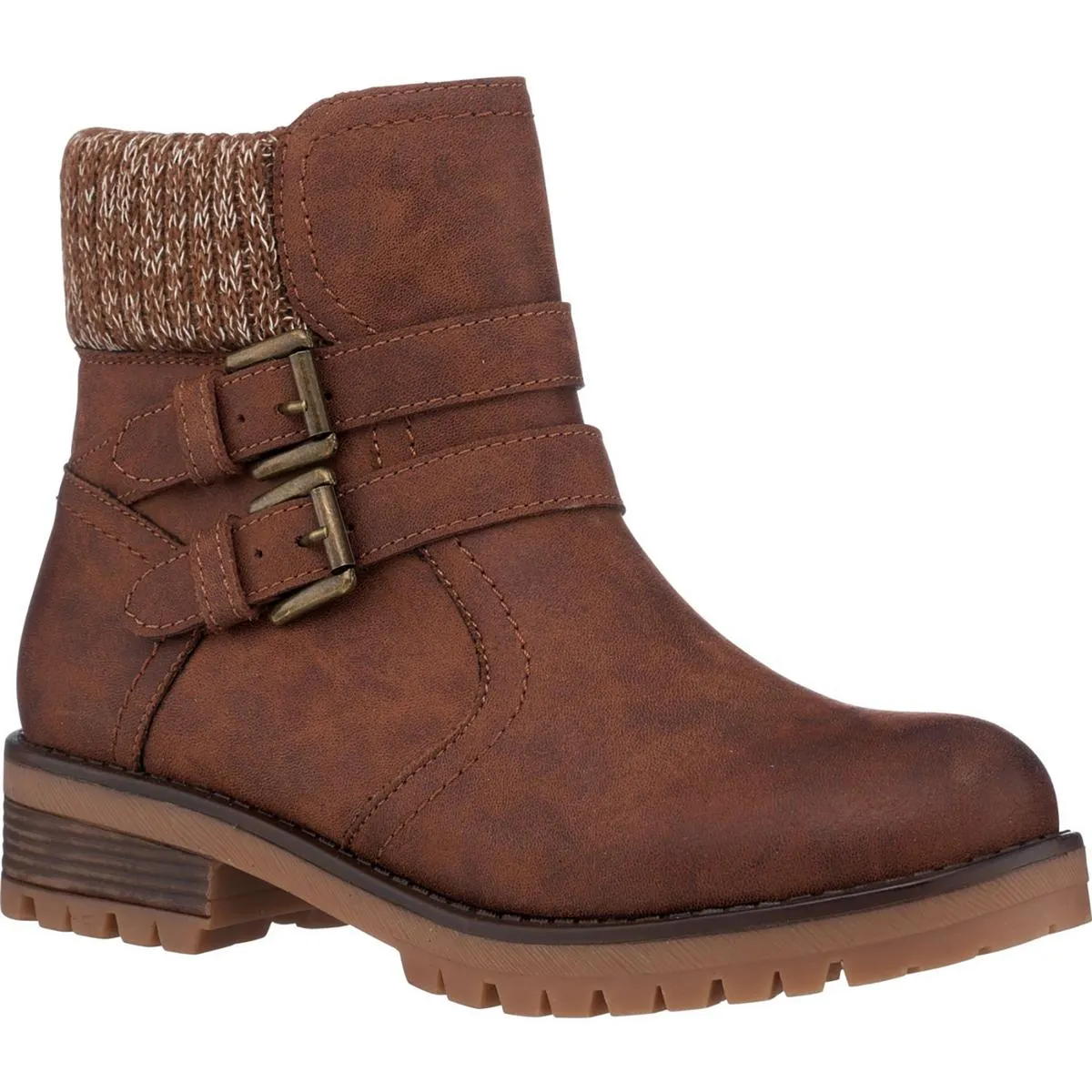 Valli Womens Faux Leather Side Zipper Ankle Boots