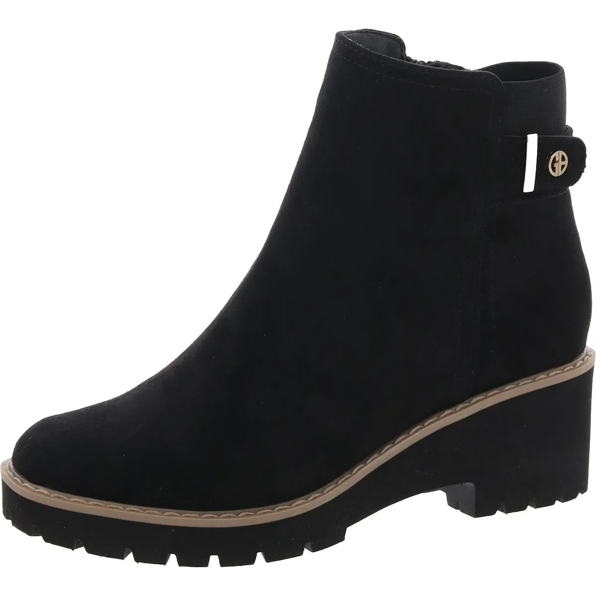 Vedaa Womens Zip Up Lug Sole Ankle Boots