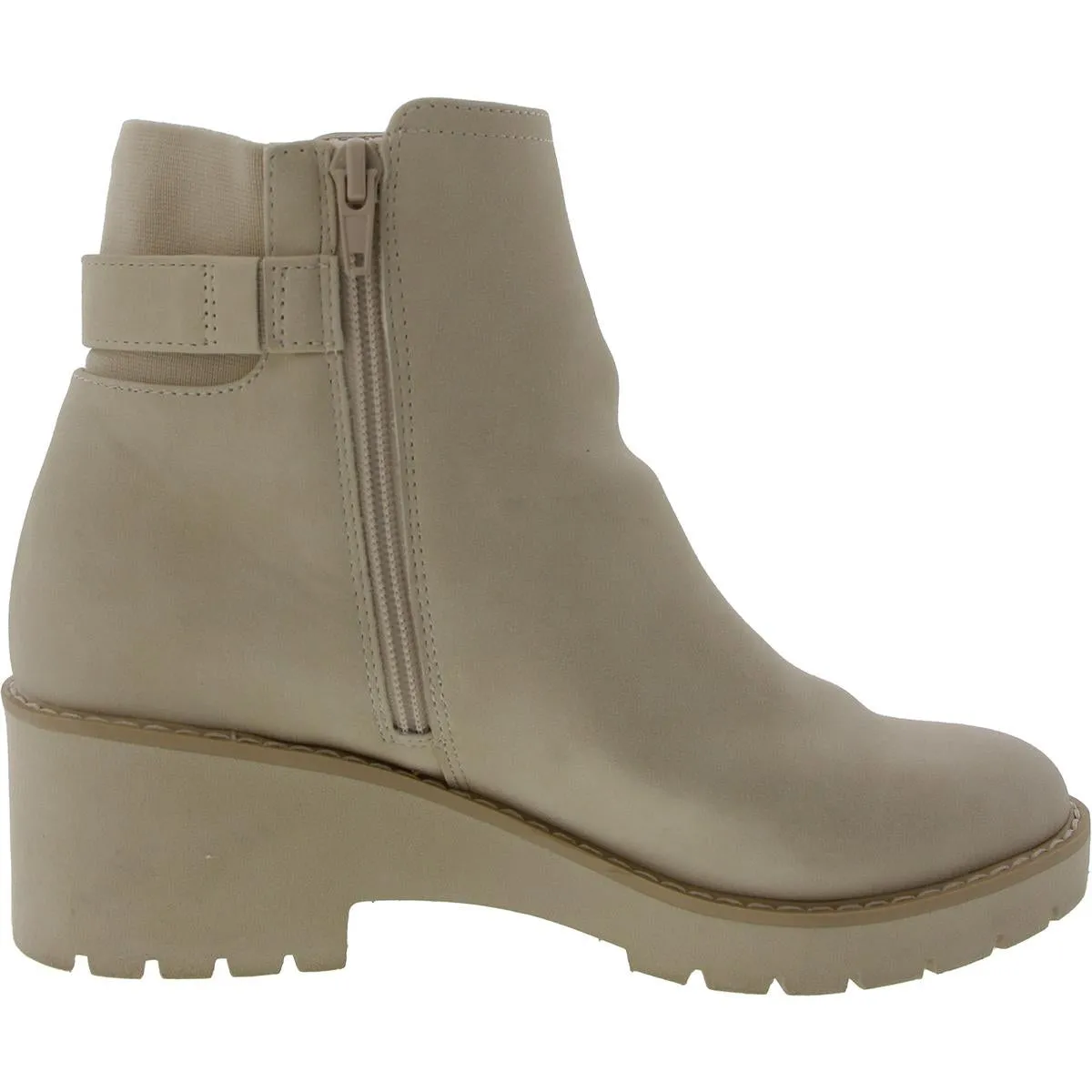 Vedaa Womens Zip Up Lug Sole Ankle Boots