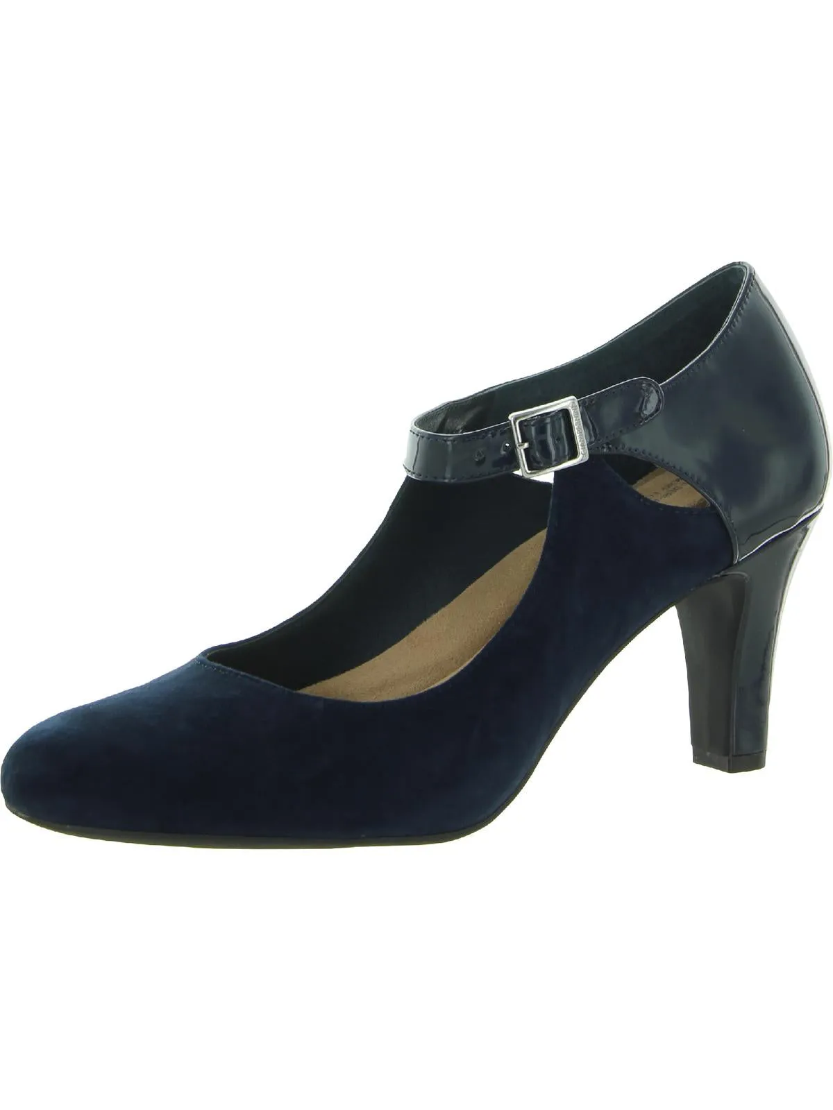 Velmah Womens Ankle Strap Mary Jane Heels