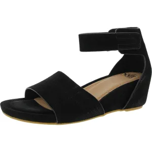 Vexie Womens Solid Suede Wedge Heels