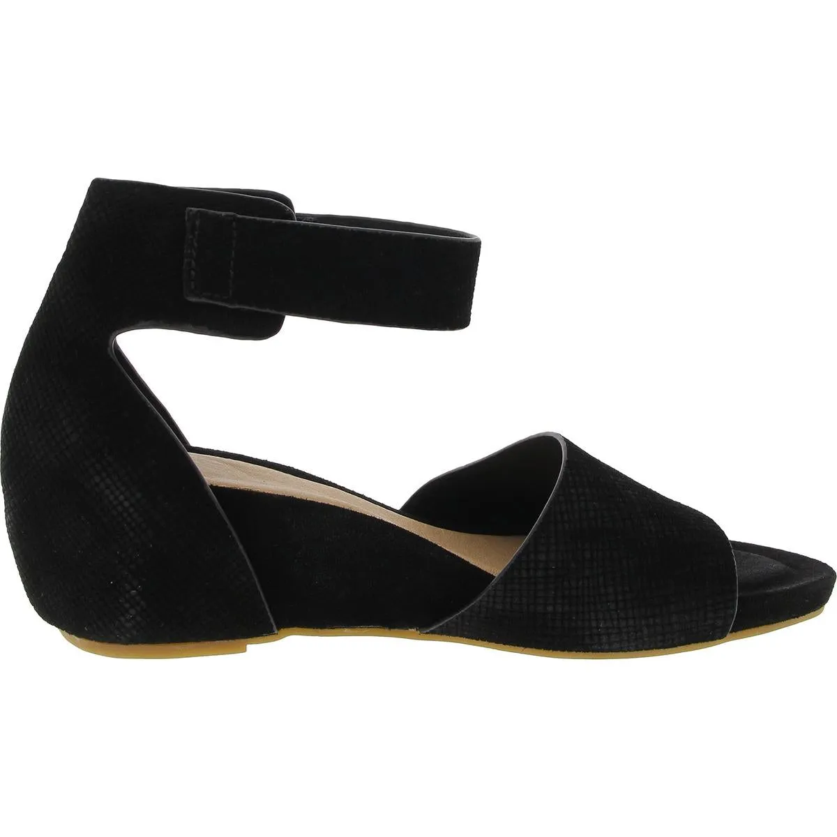 Vexie Womens Solid Suede Wedge Heels