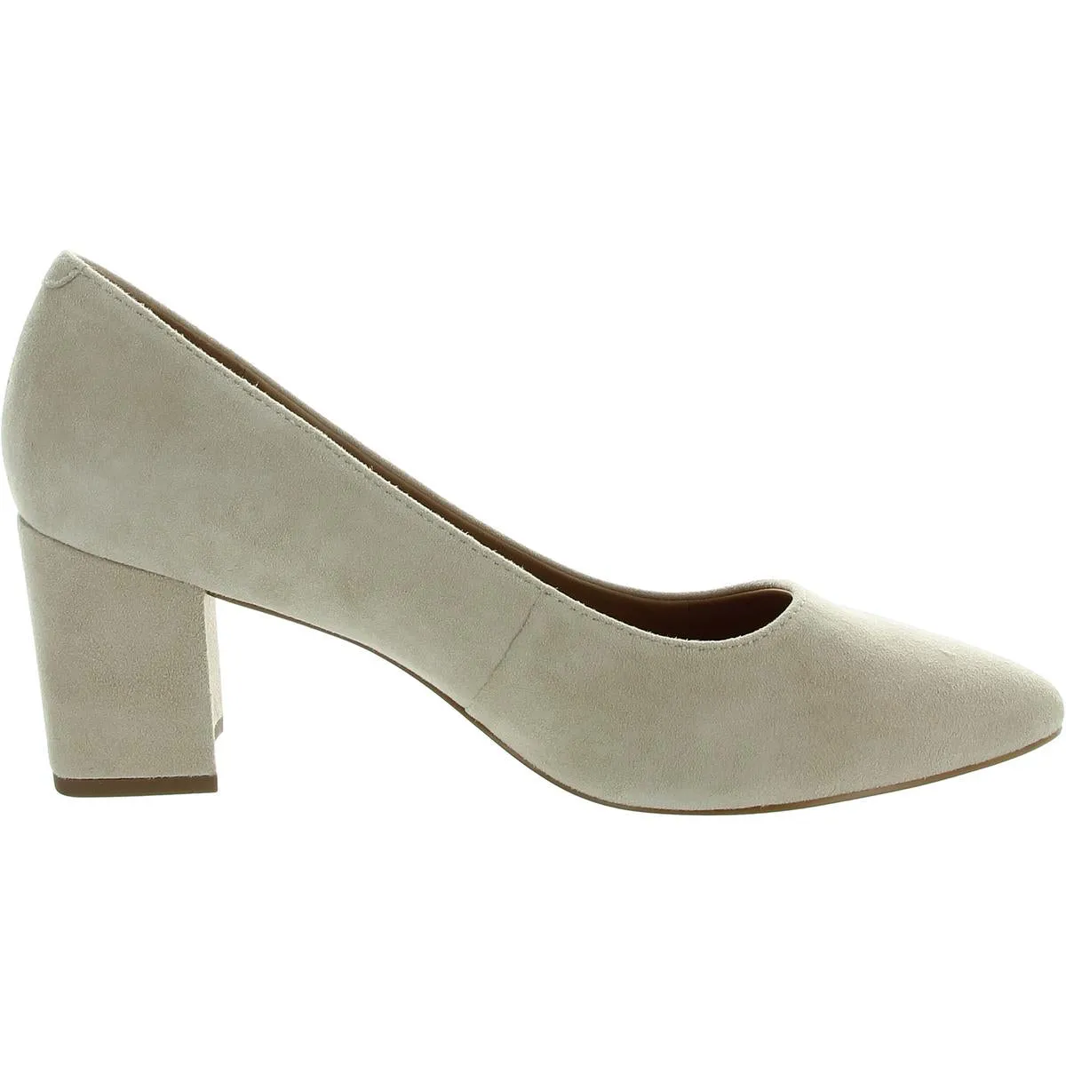 Vicki Womens Cushioned Footbed Suede Pumps