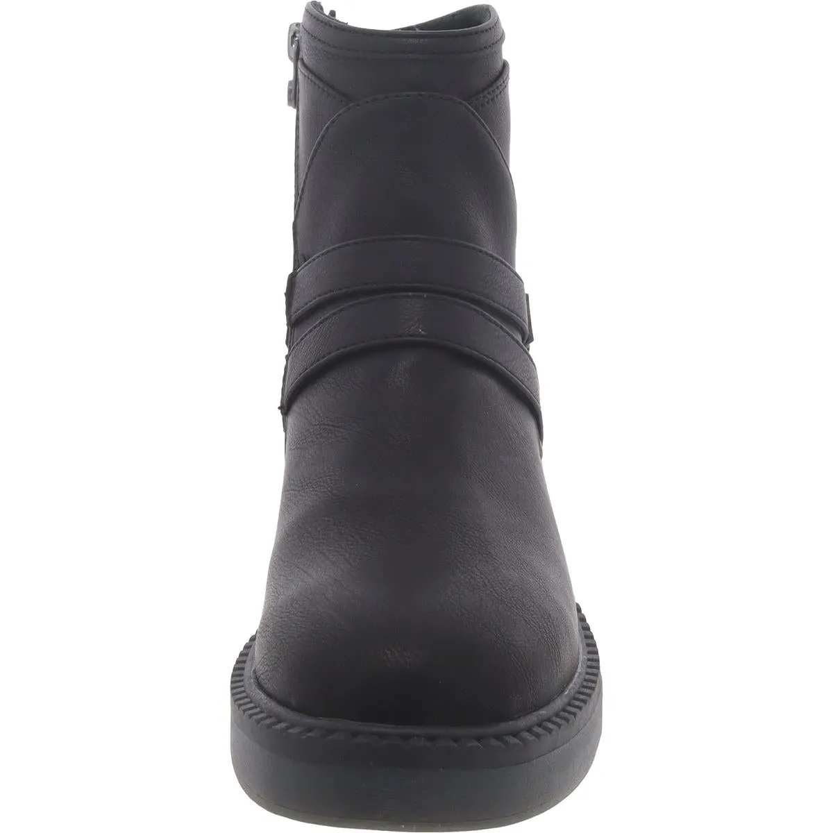 Visit Womens Faux Lather Ankle Motorcycle Boots
