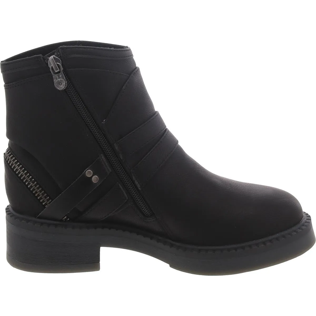 Visit Womens Faux Lather Ankle Motorcycle Boots