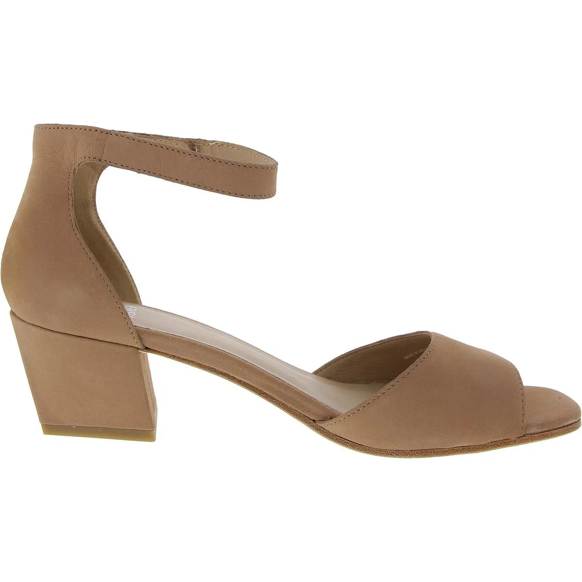 VIVA Womens Block Heel Faux Suede Ankle Strap