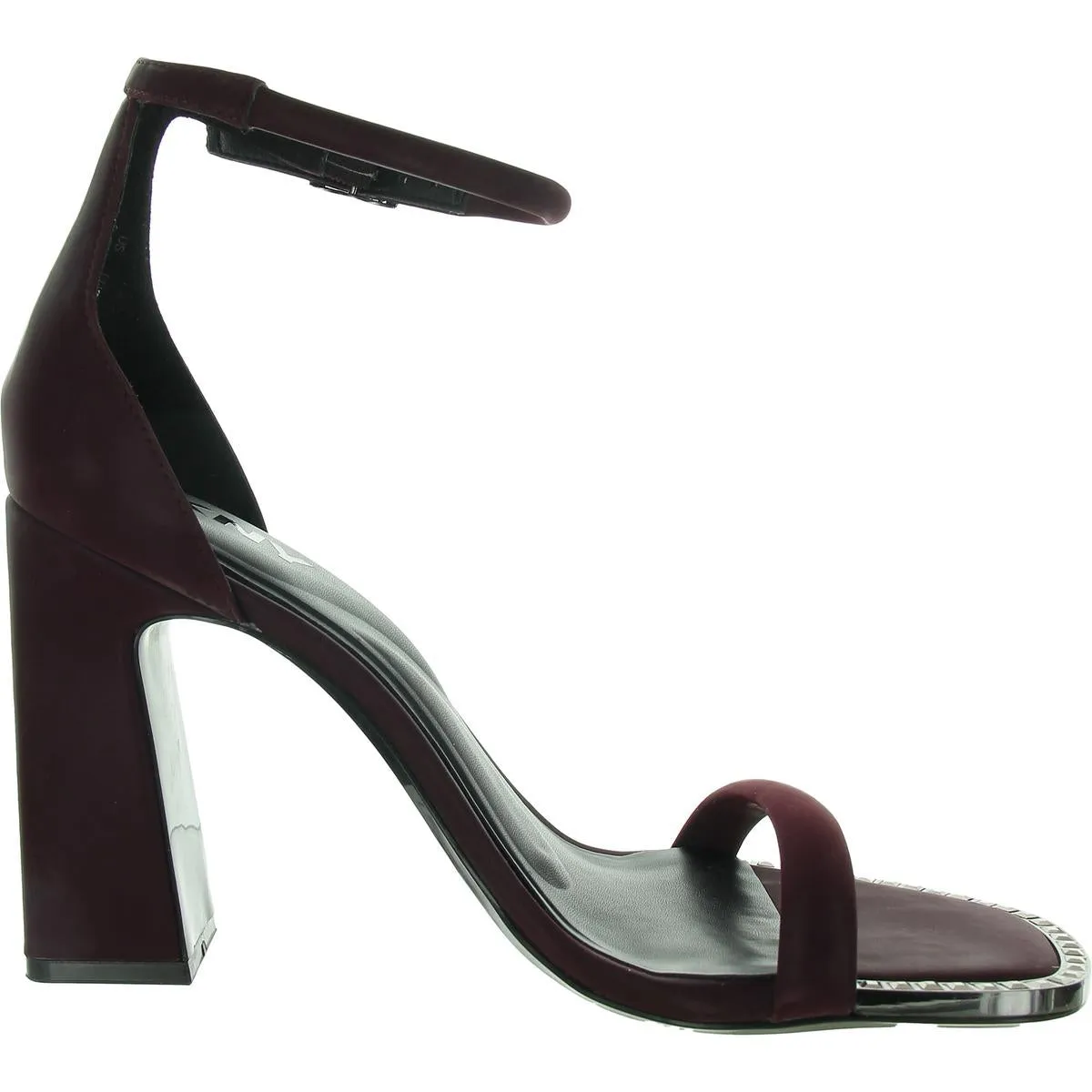 Waylin Ankle Strap Womens Adjustable Faux Leather Slingback Heels