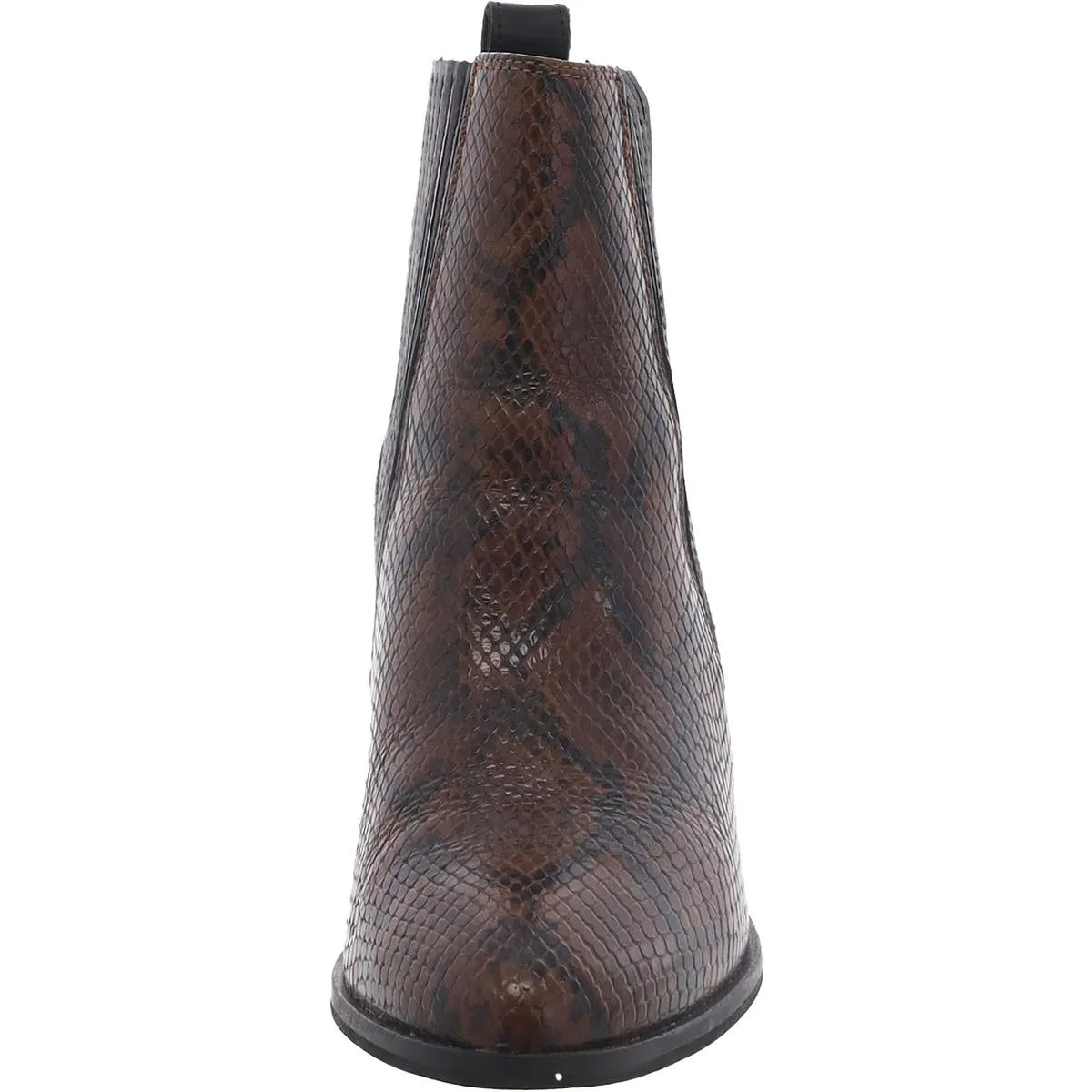 West Lo Womens Leather Embossed Ankle Boots