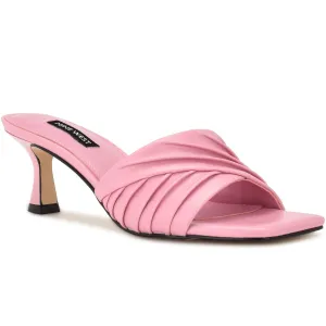 WNAZALA3 Womens Faux Leather Slip On Kitten Heels