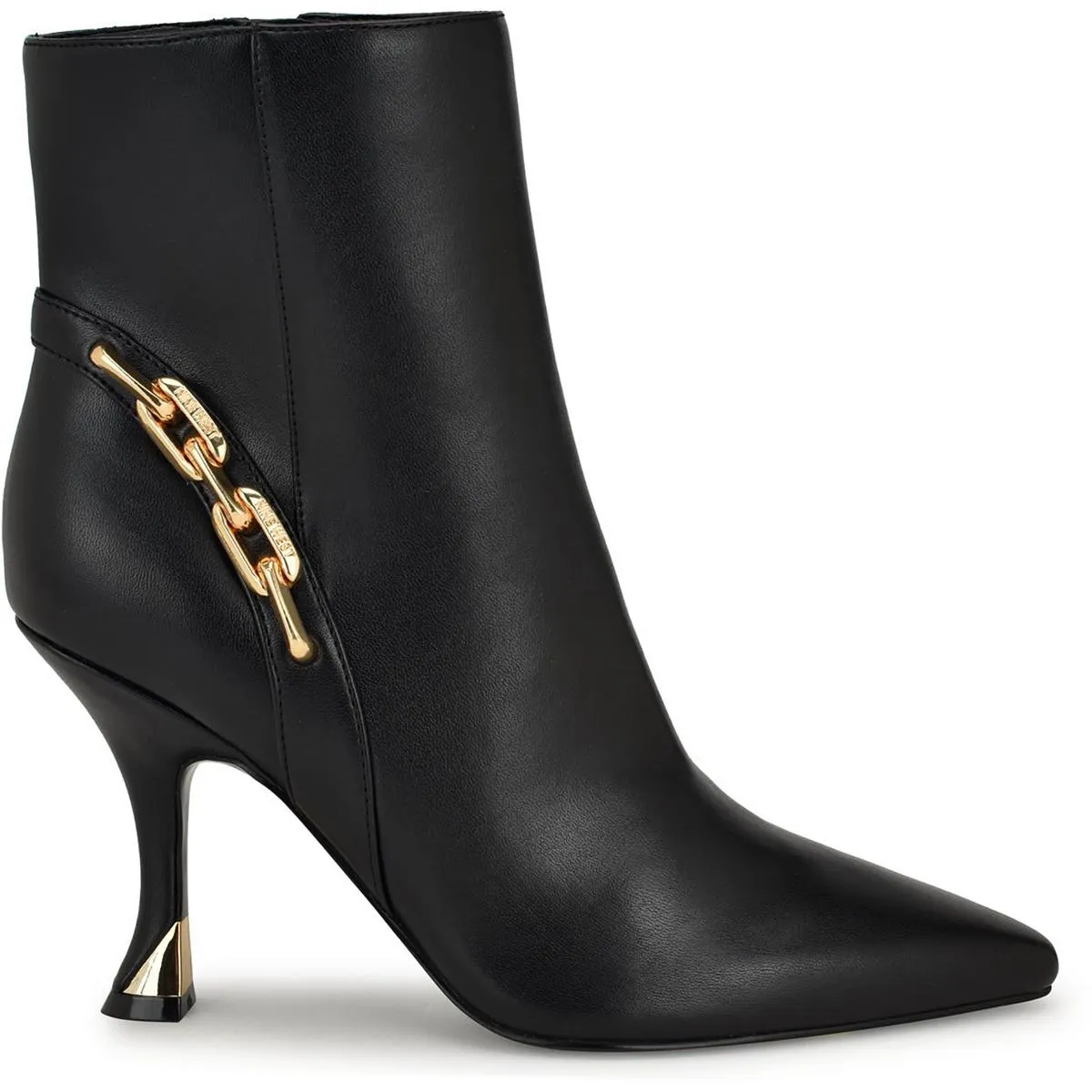 WNCHAINE3 Womens Chain Manmade Ankle Boots
