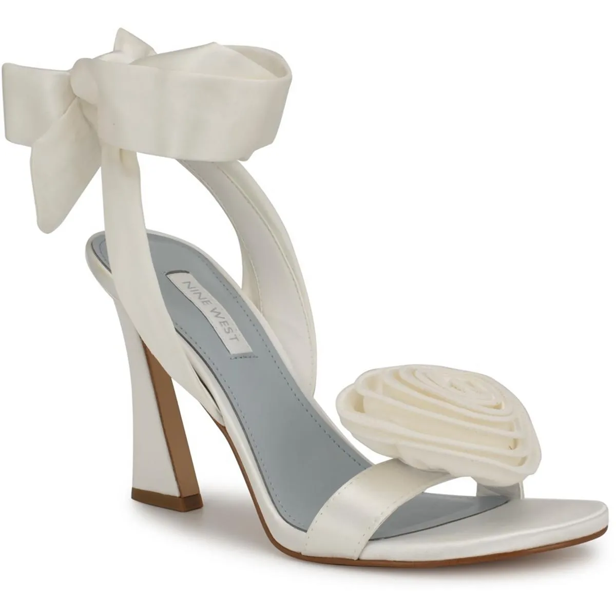 WNKRAVE7 Womens Bow Manmade Lace-Up Heels