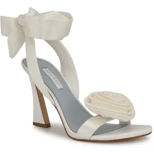 WNKRAVE7 Womens Bow Manmade Lace-Up Heels