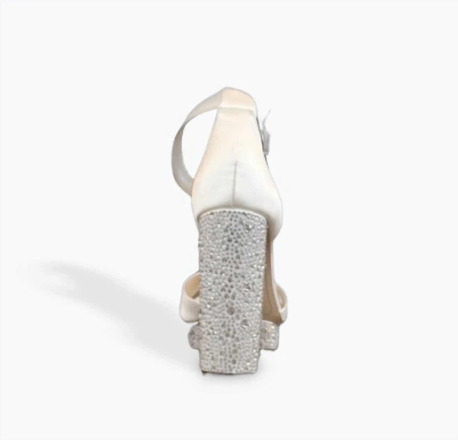 Women Everyn Peep Toe Sandal In Satin White