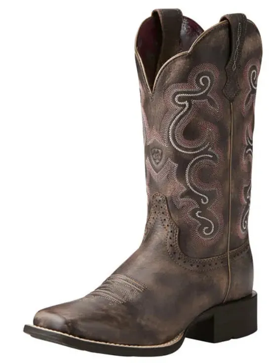 Women's Ariat Quickdraw Western Boot  Rugged Style with All-Day Comfort
