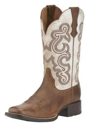 Women's Ariat Quickdraw Western Boot  Rugged Style with All-Day Comfort