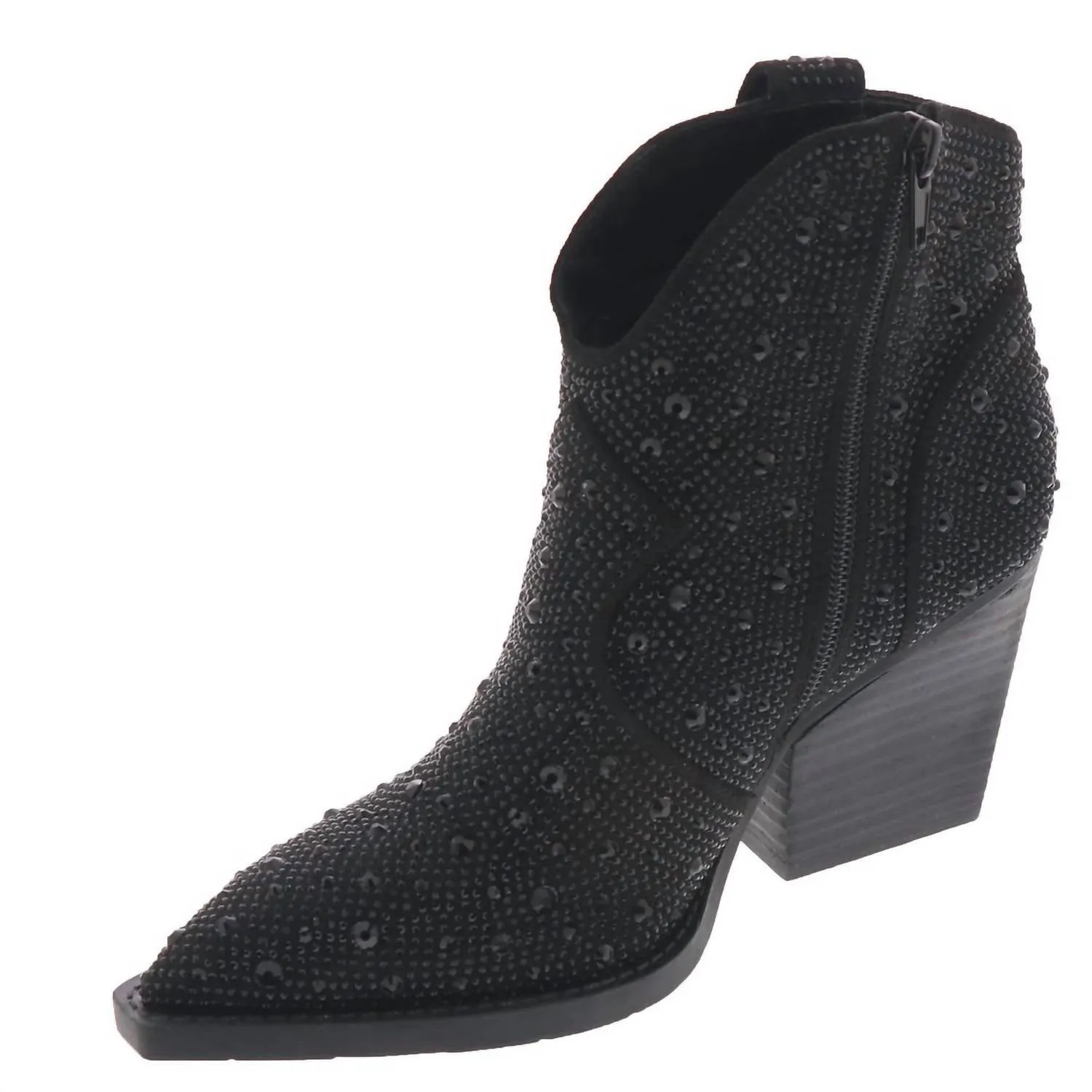 Women's Austin Leg Up Rhinestone Booties In Black