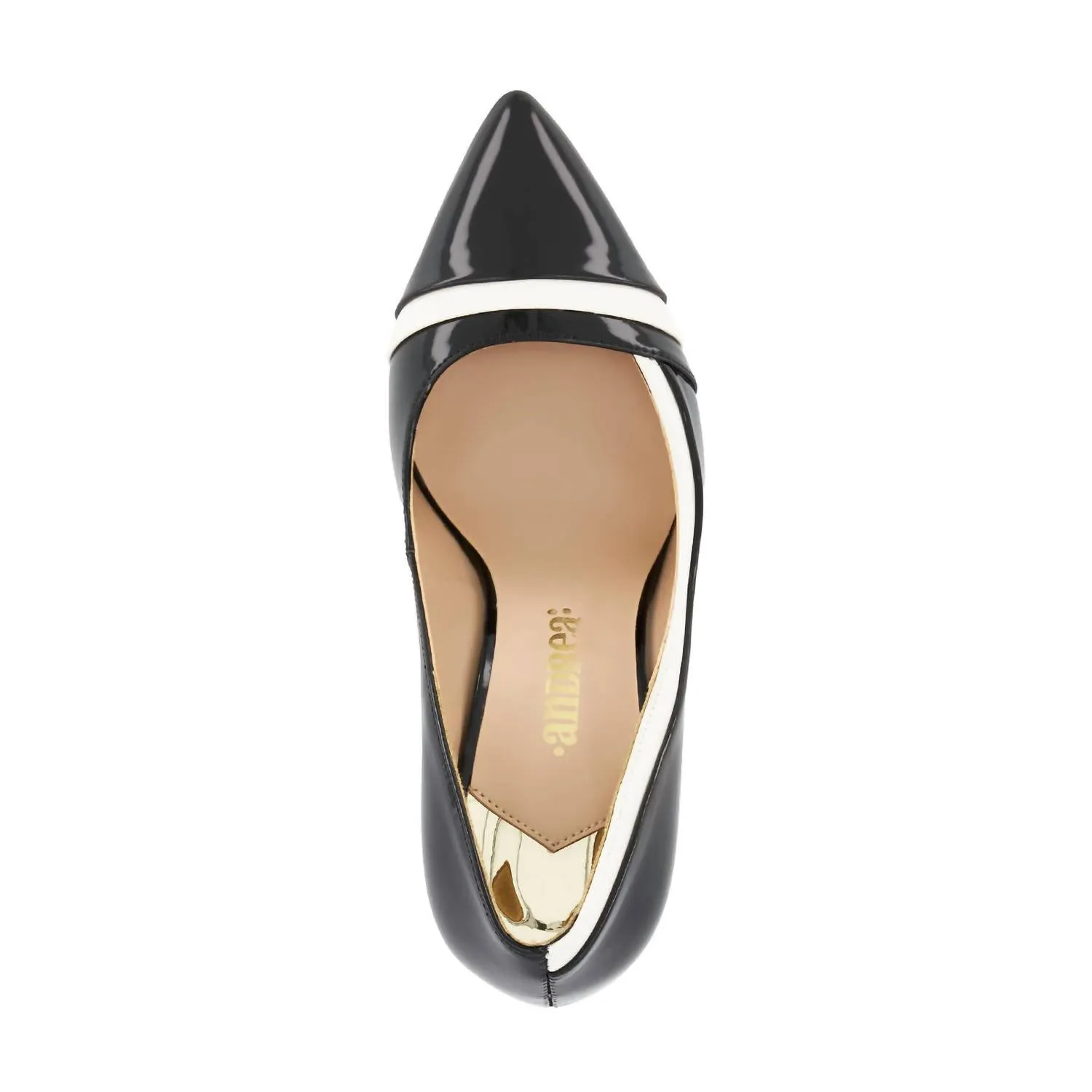 Women's Bicolor High Heels Pump In Black