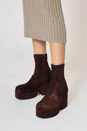 Women's Bratz Platform Boots In Brown