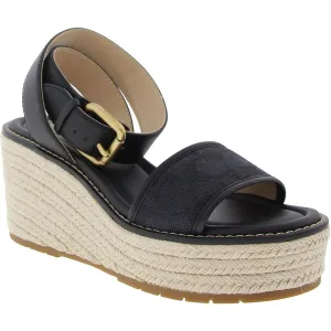Womens Buckle ABS Espadrille Heels
