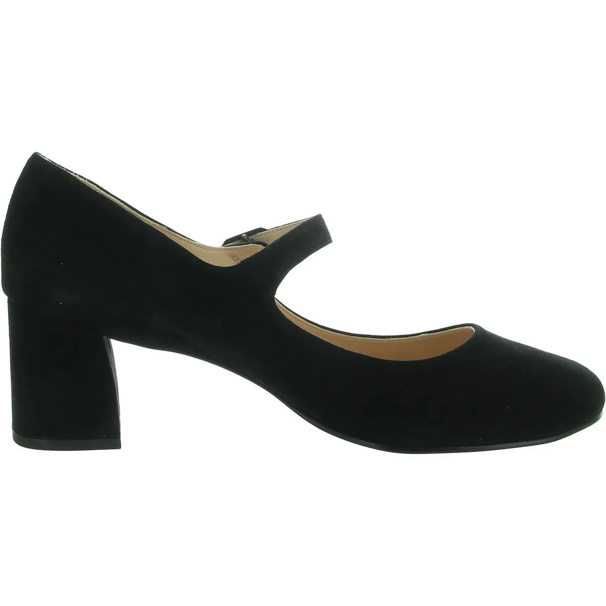 Womens Buckle Leather Mary Jane Heels