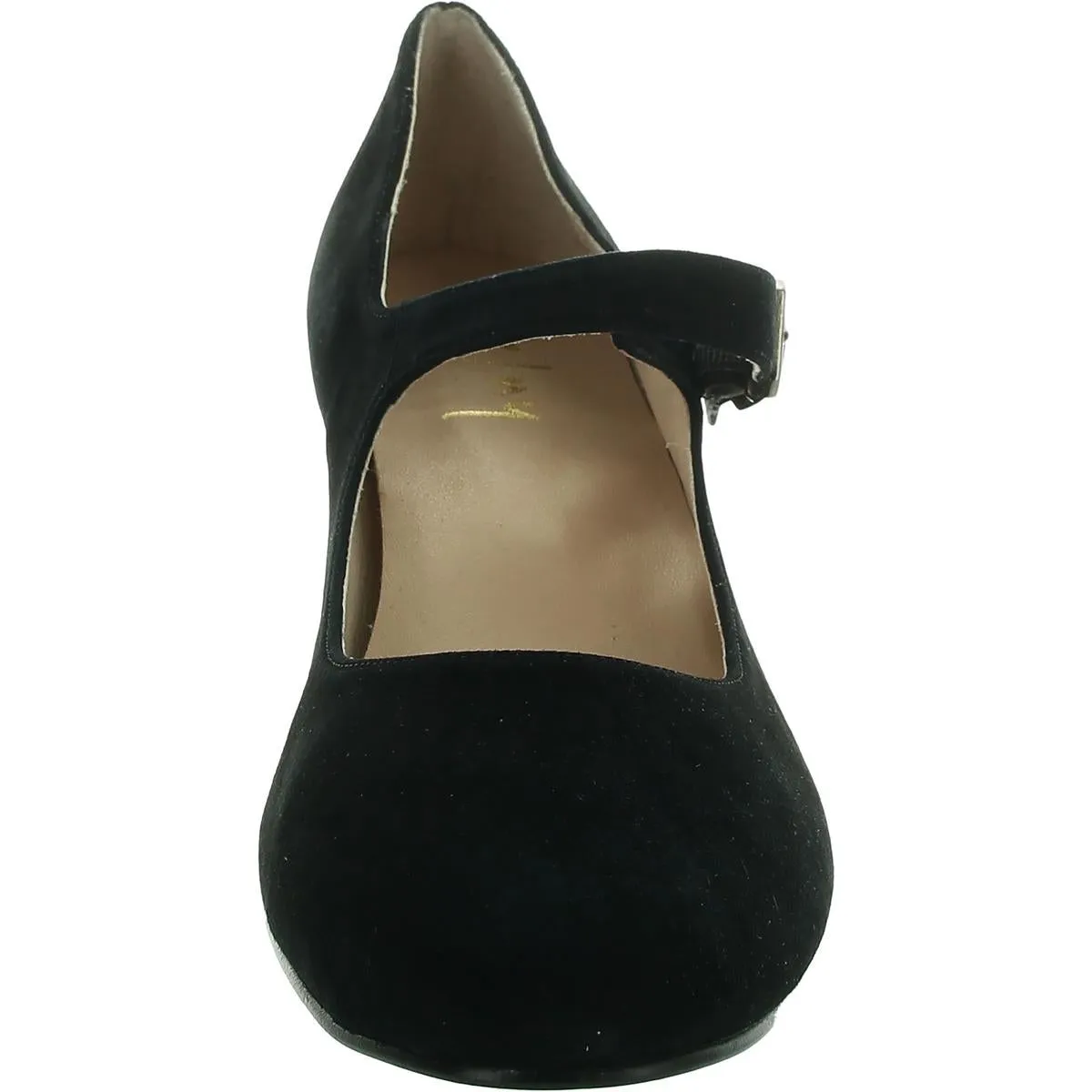 Womens Buckle Leather Mary Jane Heels