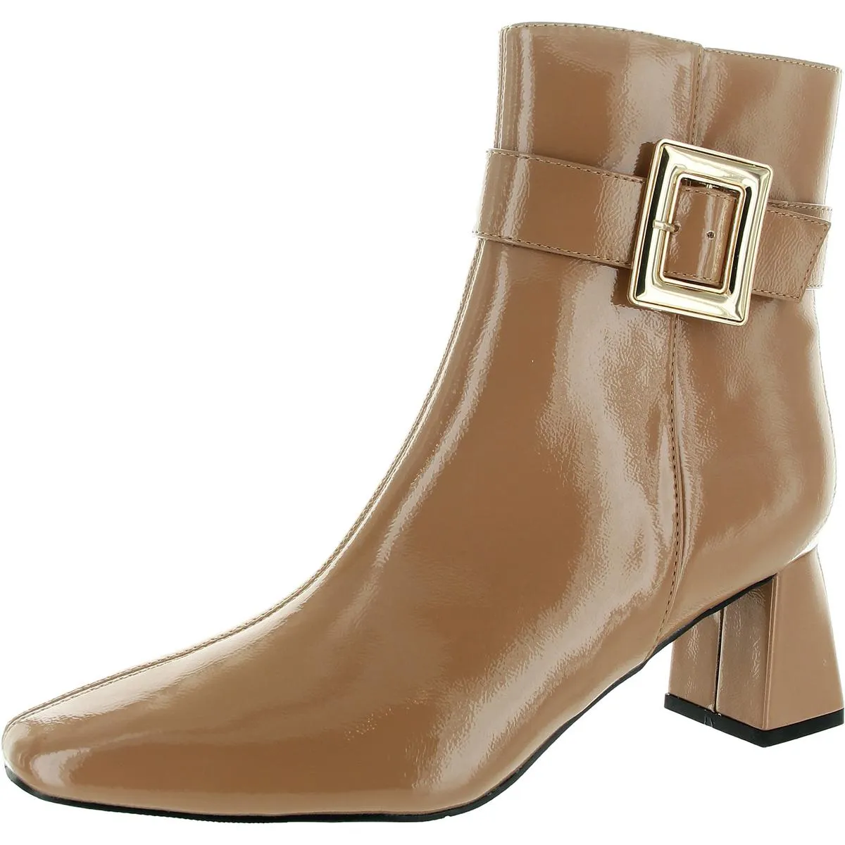 Womens Buckle Man Made Mid-Calf Boots
