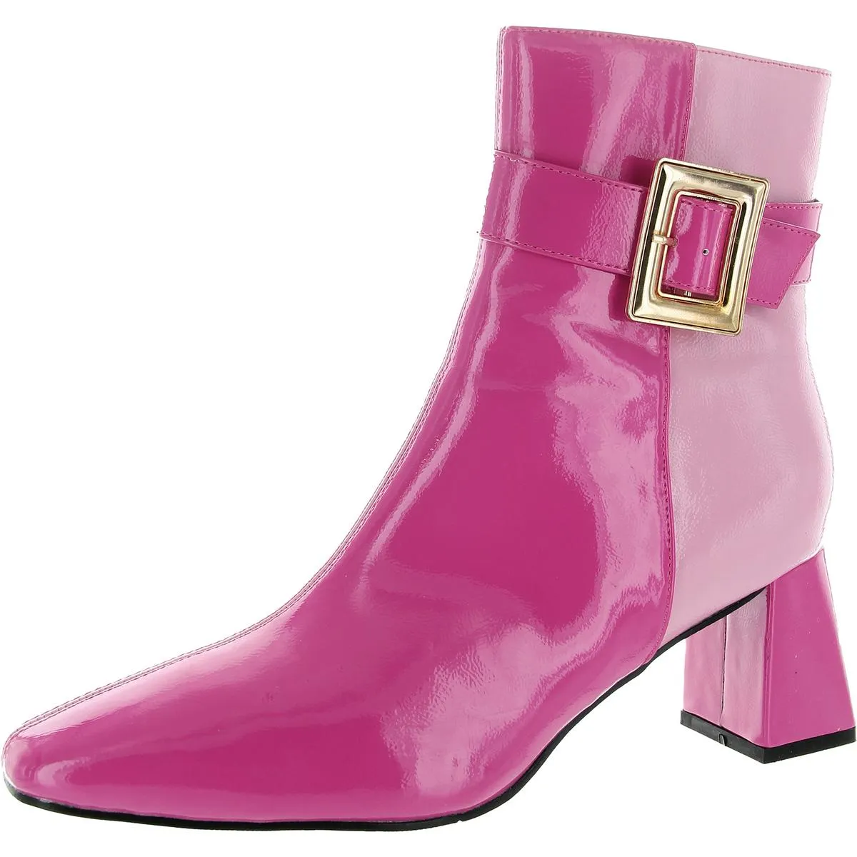 Womens Buckle Man Made Mid-Calf Boots