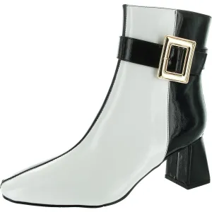 Womens Buckle Man Made Mid-Calf Boots