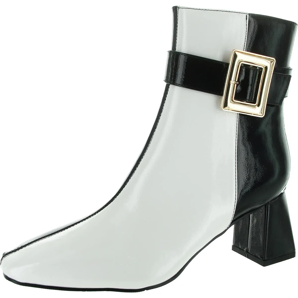 Womens Buckle Man Made Mid-Calf Boots