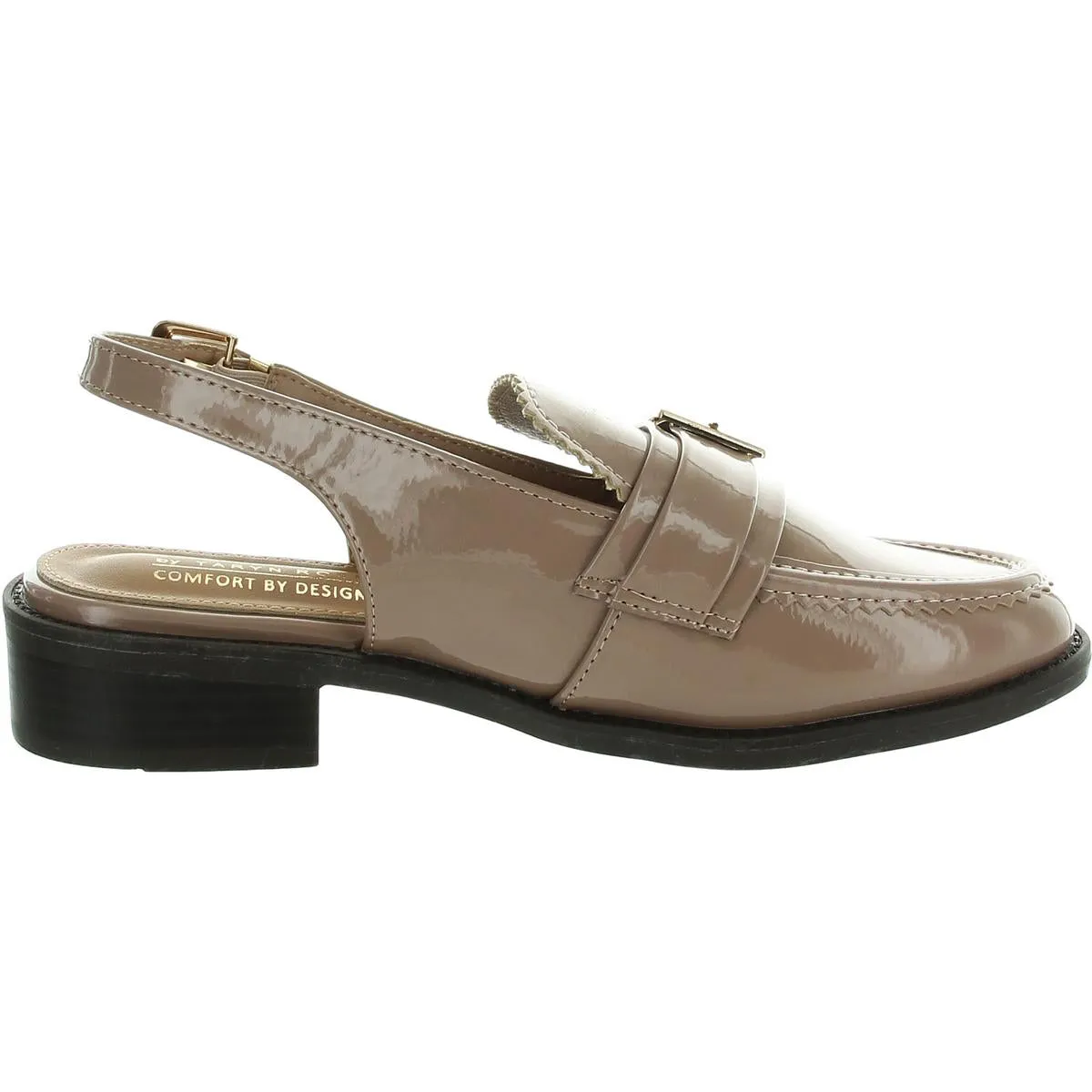 Womens Buckle Patent Slingback Heels