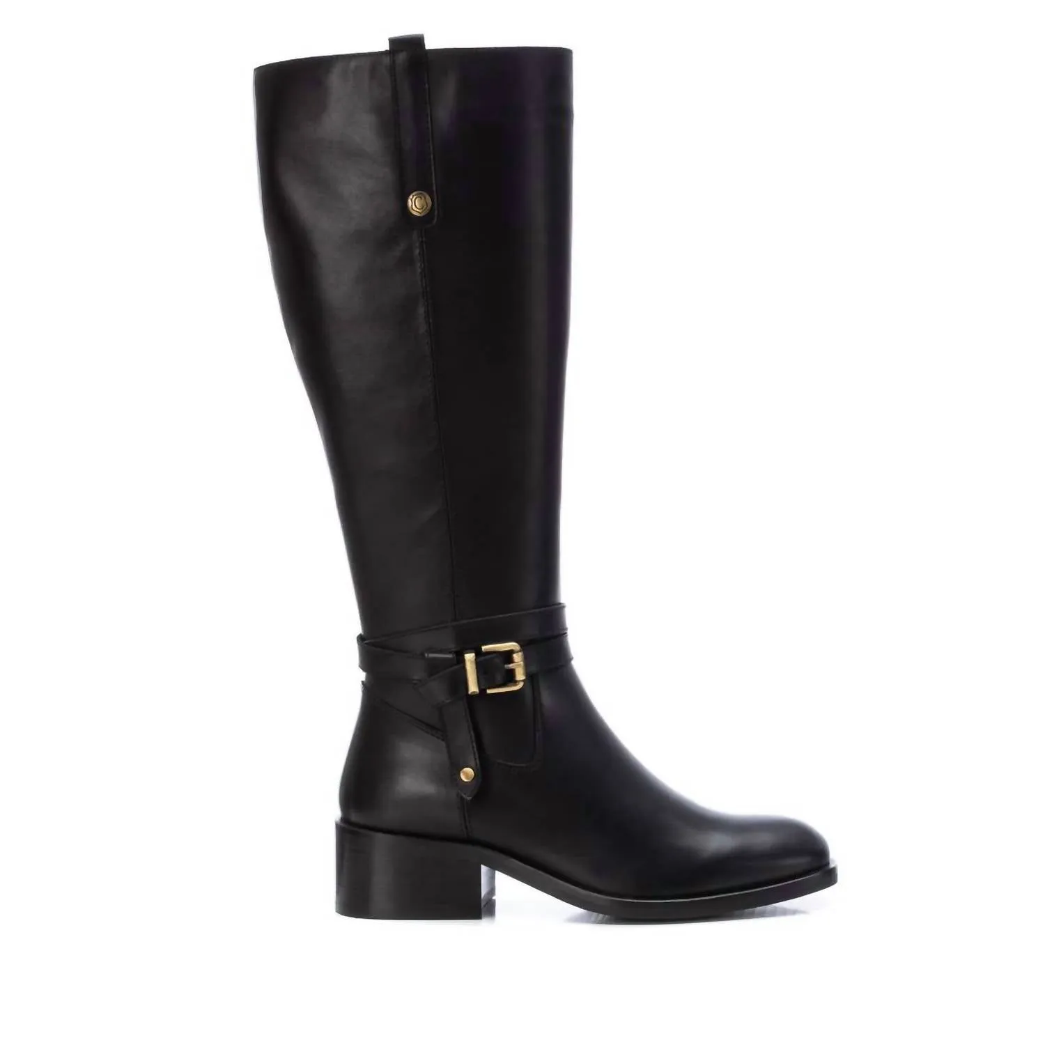 Women's Carmela Leather Dress Boots In Black