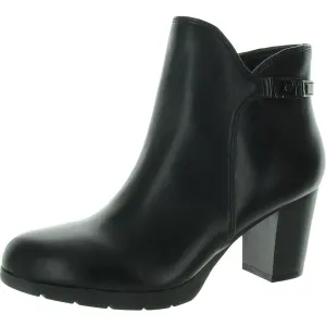 Womens Chain Faux Leather Mid-Calf Boots