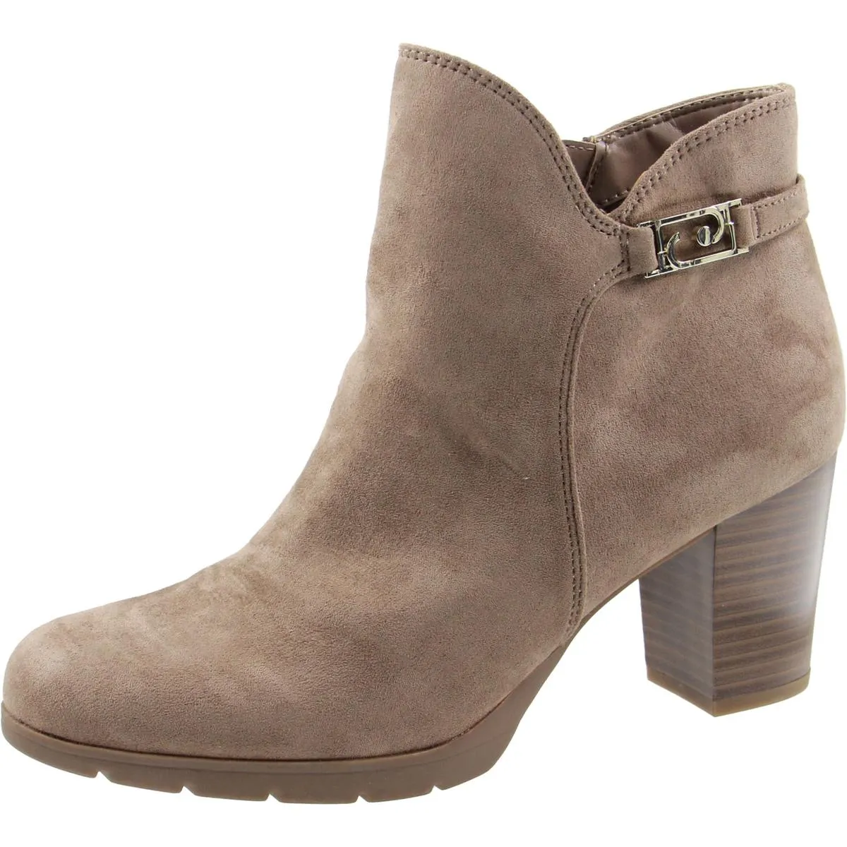 Womens Chain Faux Leather Mid-Calf Boots