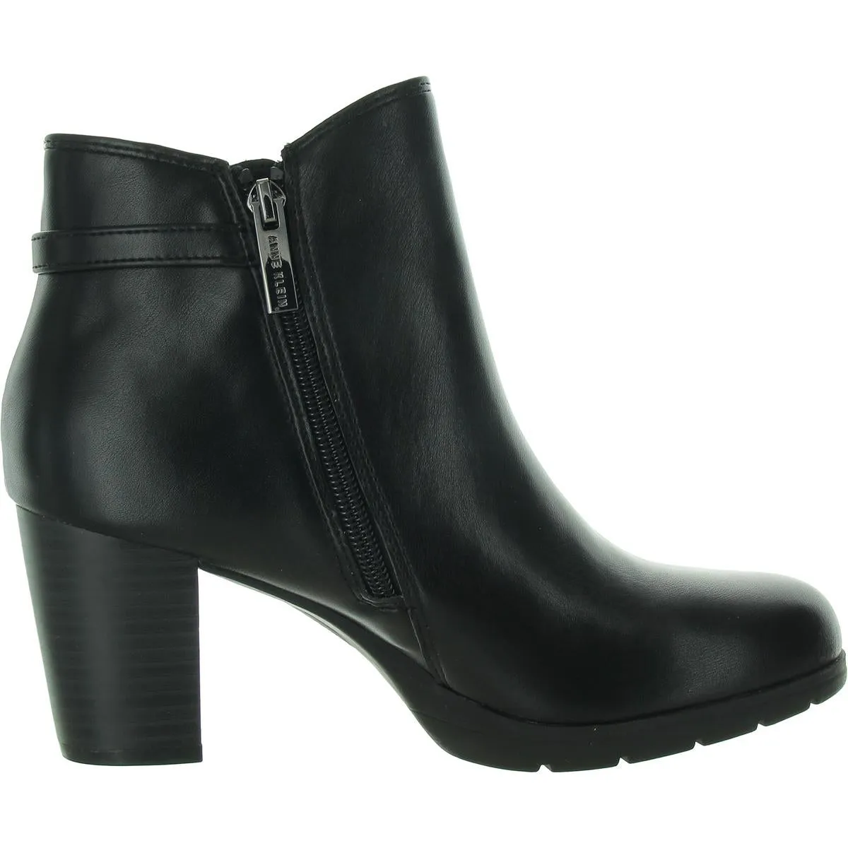 Womens Chain Faux Leather Mid-Calf Boots