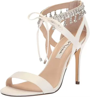 Women's Collina Luster Crystal Heels In Ivory