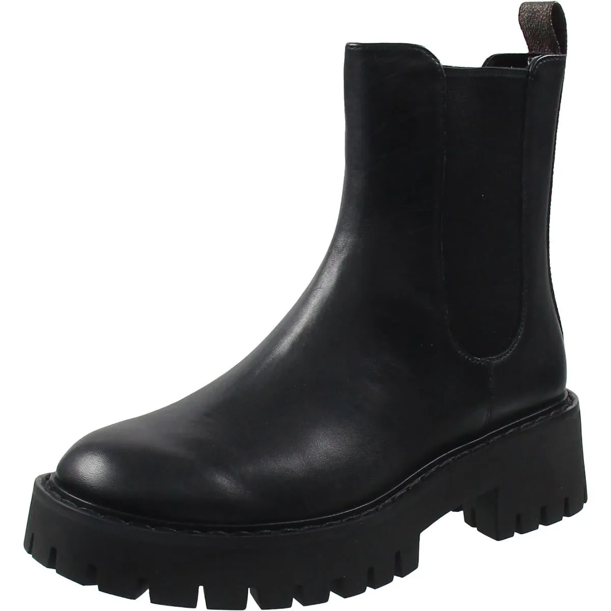 Womens Colorblock Leather Booties