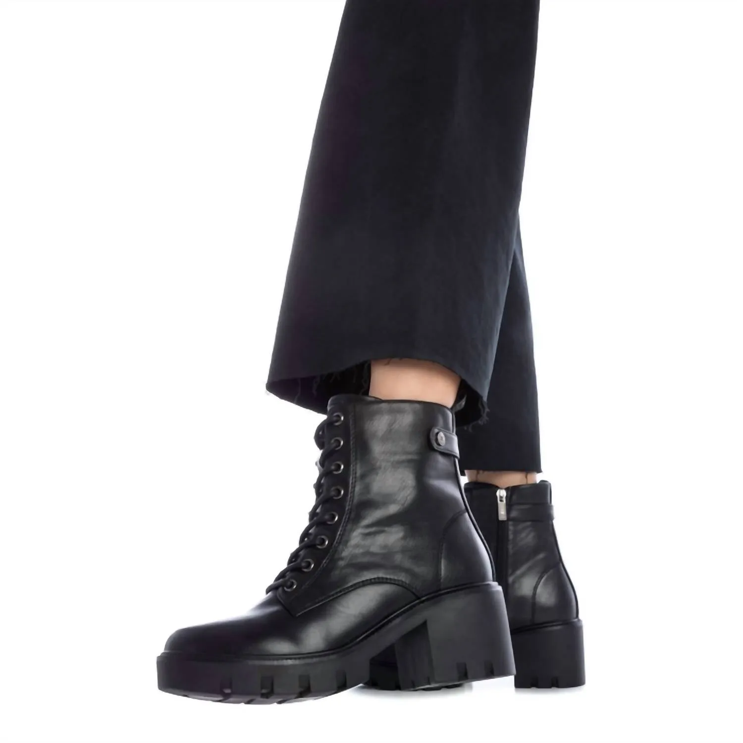 Women's Combat Booties In Black