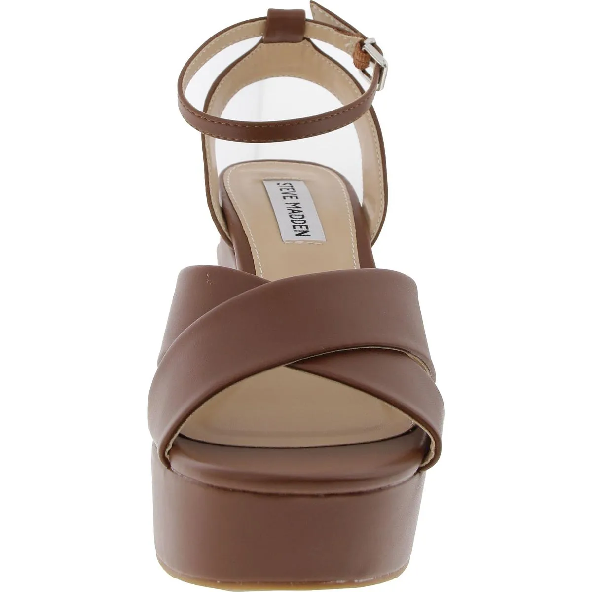 Womens Criss-Cross Faux Leather Ankle Strap