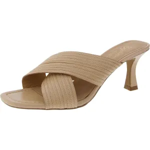 Womens Criss-Cross Manmade Kitten Heels