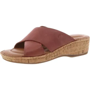 Womens Criss-Cross Manmade Wedge Heels