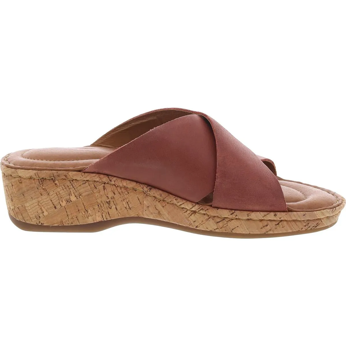 Womens Criss-Cross Manmade Wedge Heels