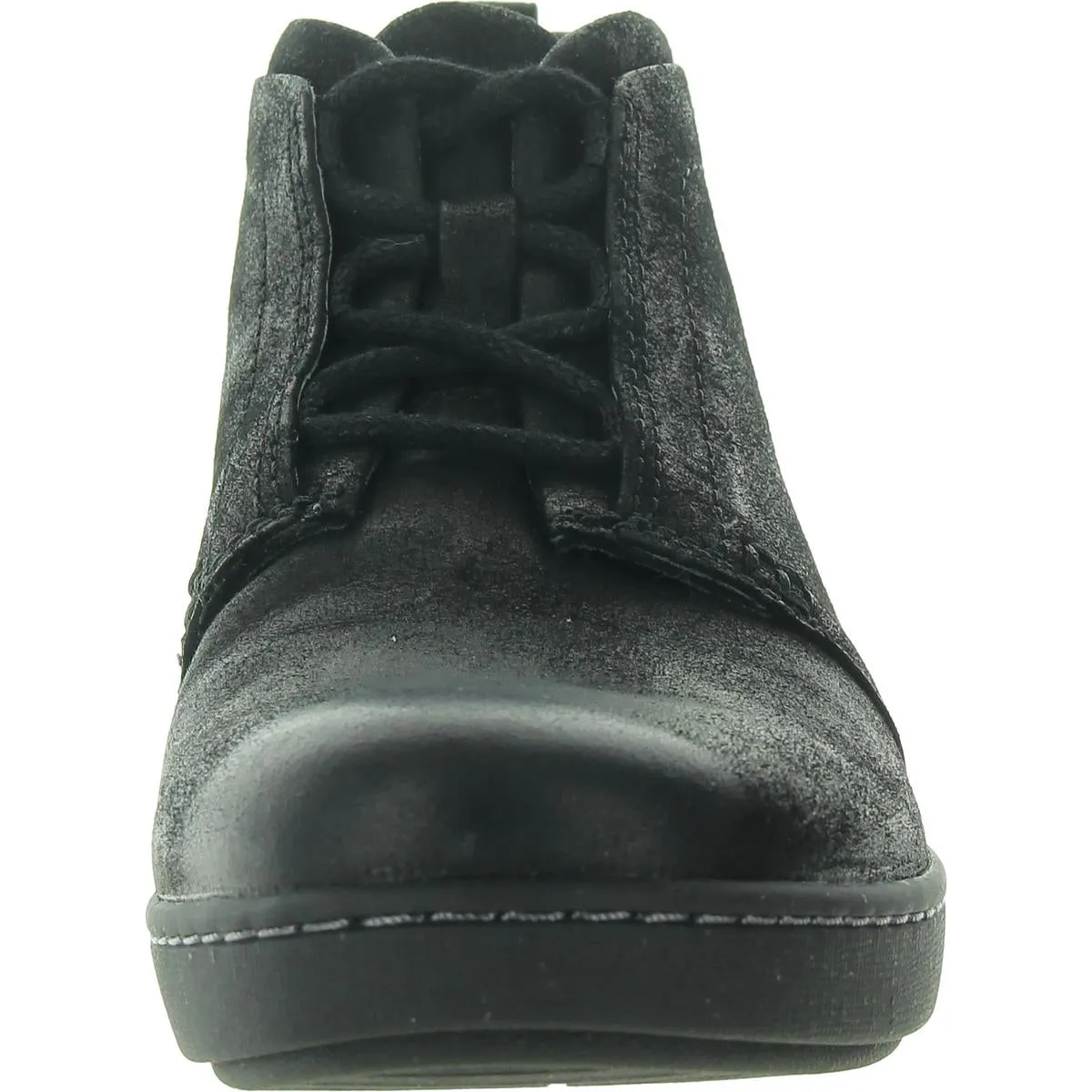 Womens Cushioned Footbed Leather Ankle Boots