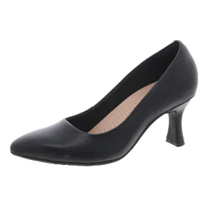 Womens Cushioned Footbed Leather Pumps