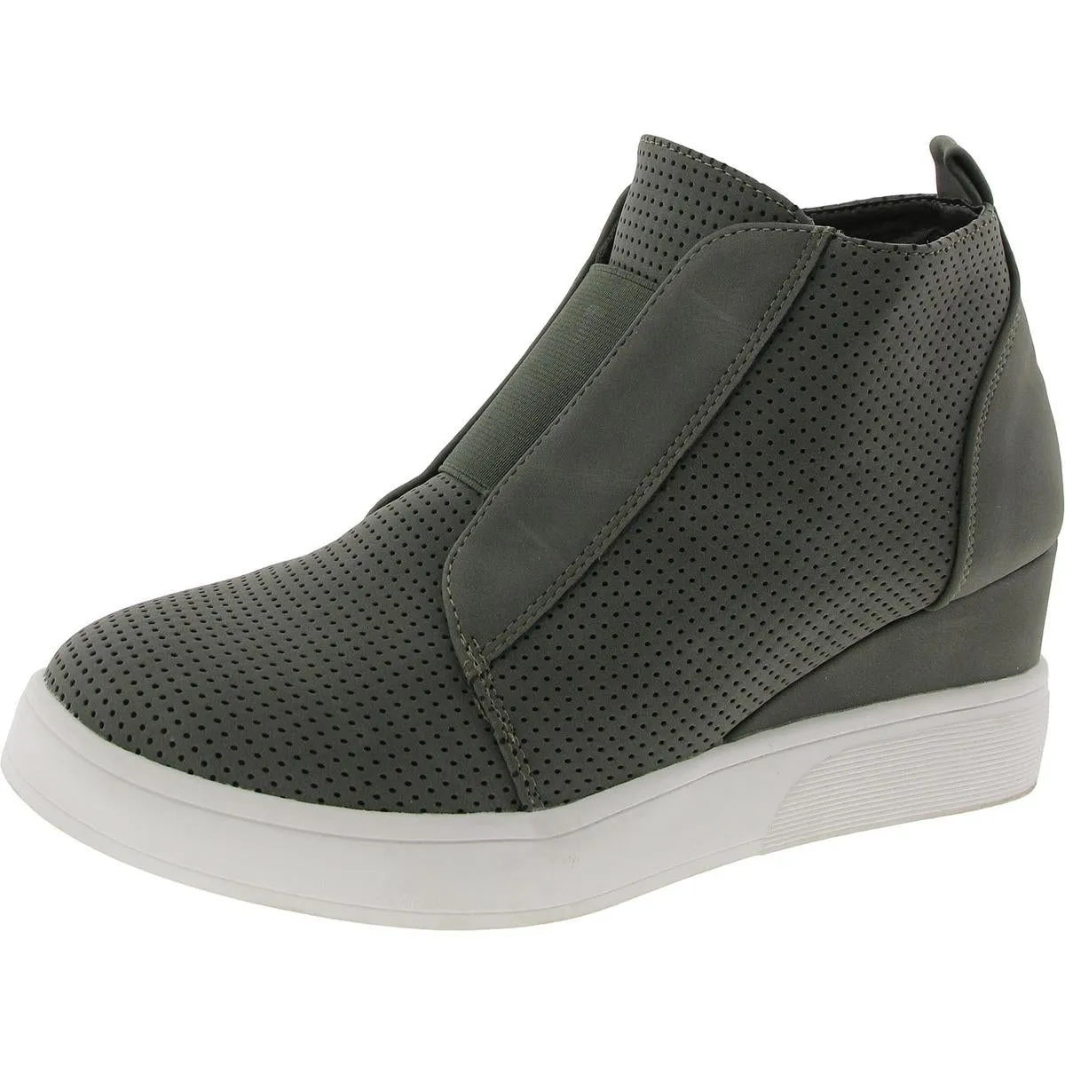 Womens Cushioned Footbed Manmade Wedge Heels
