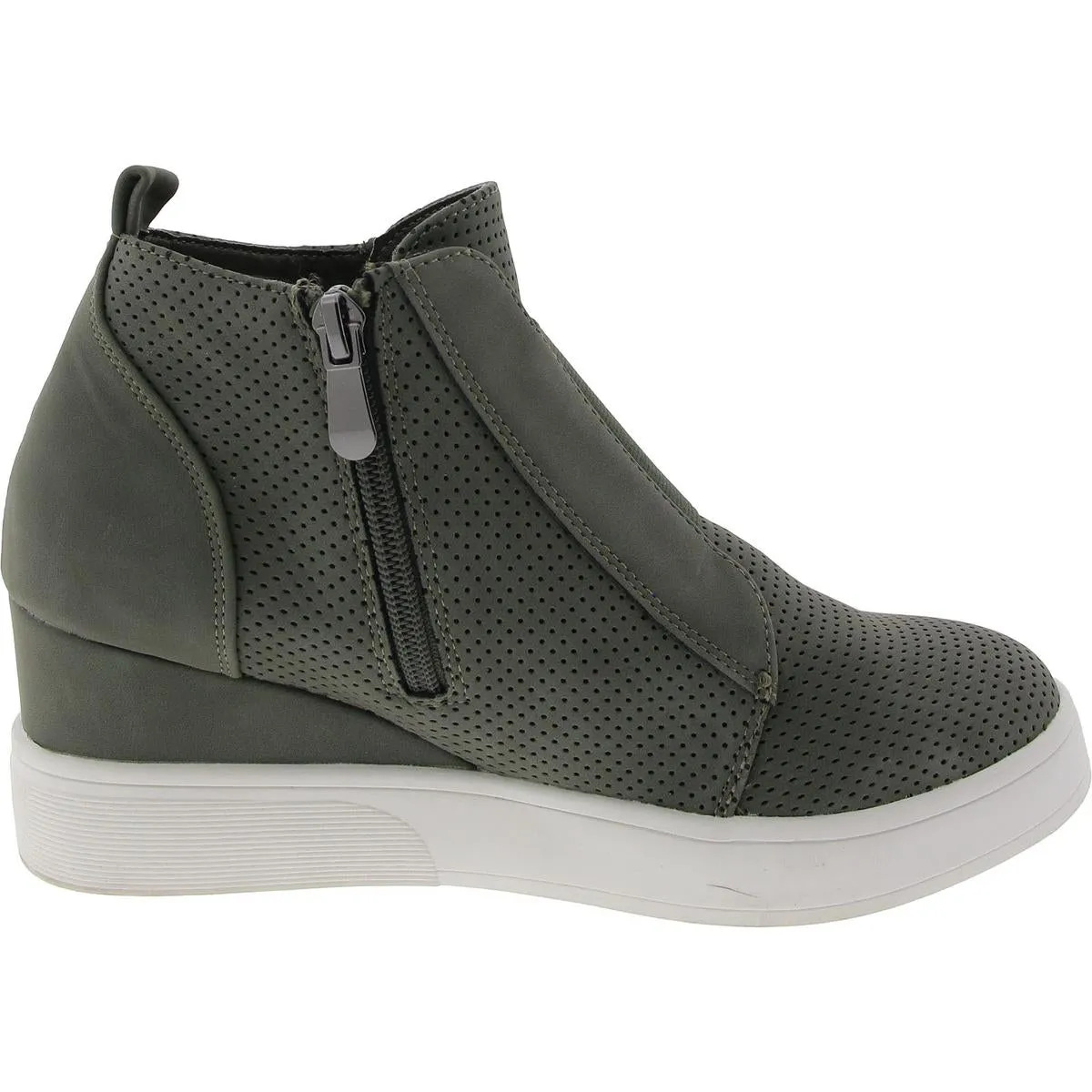 Womens Cushioned Footbed Manmade Wedge Heels