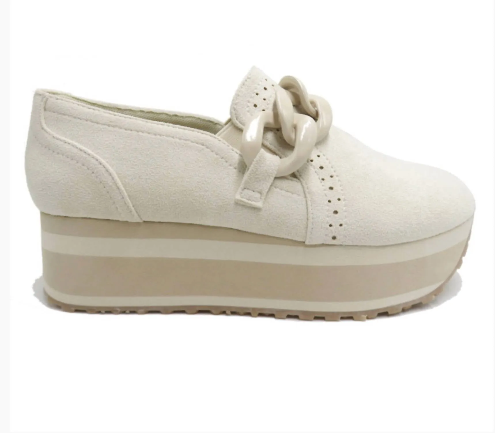 Women's Down Time Slip On Shoes In Ivory Suede